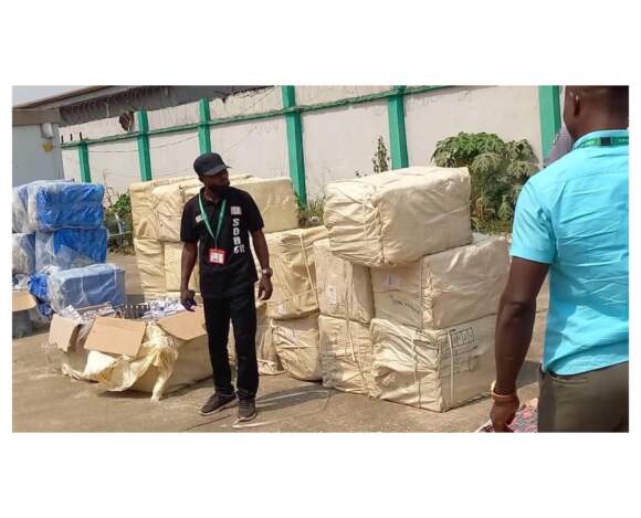 Photos: Nigeria Customs discovers military hardware, tramadol worth N13 billion in Lagos