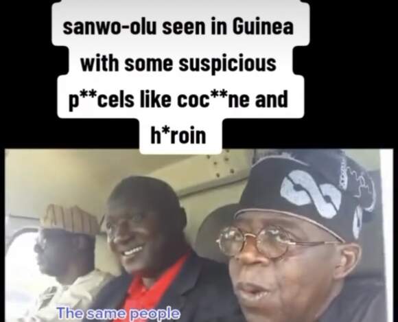 Bola Tinubu And Sanwo Olu Allegedly Seen In Guinea  In Cocaine And Other Substance