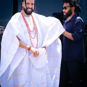 Photos Of French Montana In Agbada For His Video Shoot