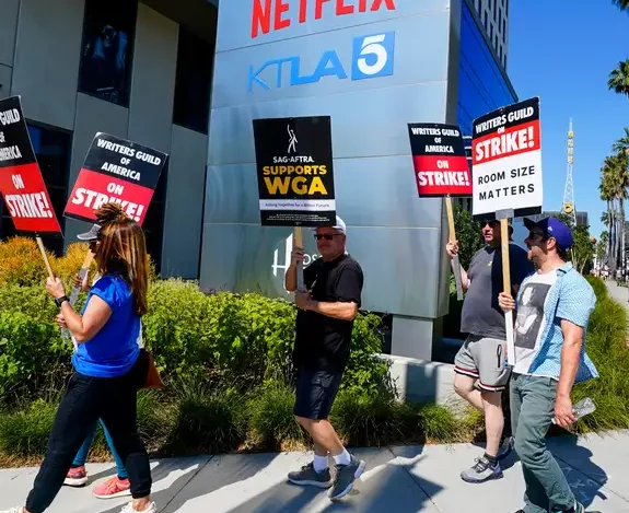 Hollywood actors strike, shutting down the film, TV industry