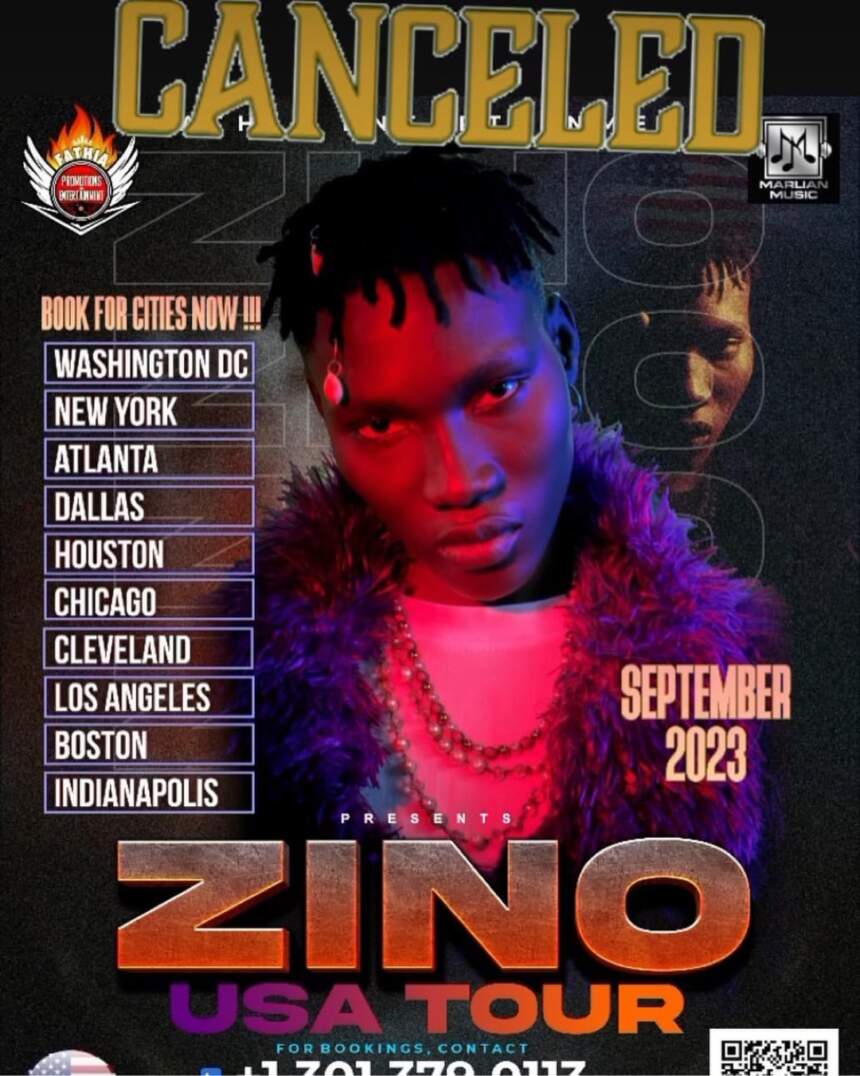 Just In: USA Show Promoters Cancel On Zino, Resquest Refund From Marlian Records