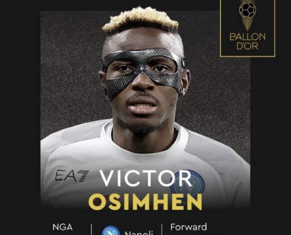 Victor Osimhen makes the list of the best footballer in the world as he’s ranked 8th