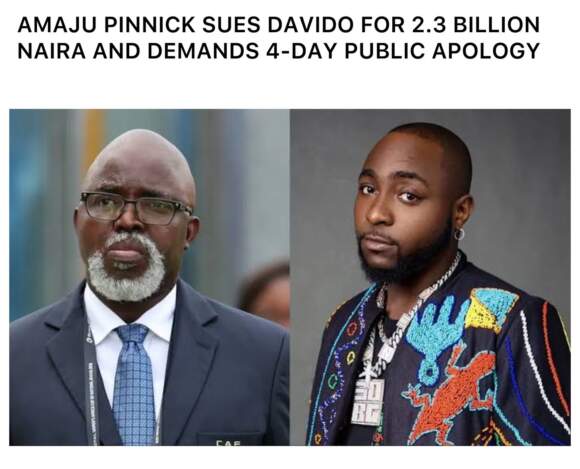 Amaju Pinnick Sues Davido For 2.3 Billion Naira And A 4 Days Apology