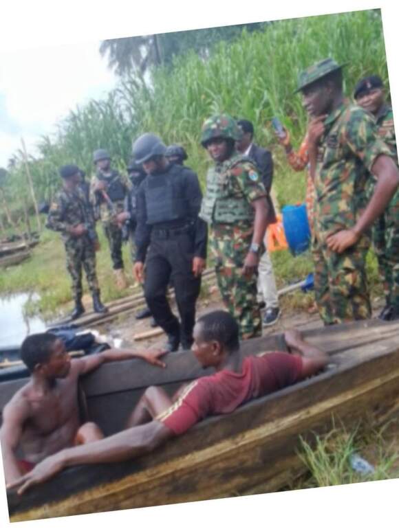 Two suspects arrested as Navy seizes boat with stolen 12,000 litres of diesel in Rivers