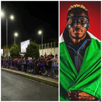 Photos: Galatasaray Fans Waiting For Victor Osimhen At The Airport